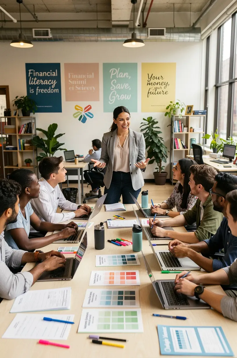 Könyvborítók összefűzve, a pénzügyi tervezés alapjairól szóló oktatócsomaggal.