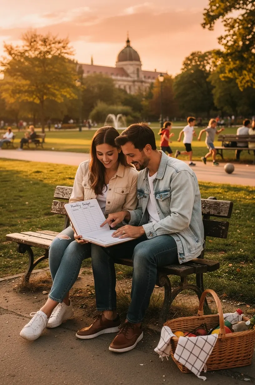 Kéz, amely egy heti pénzügyi nyomon követő sablont tölt ki egy naplóban.